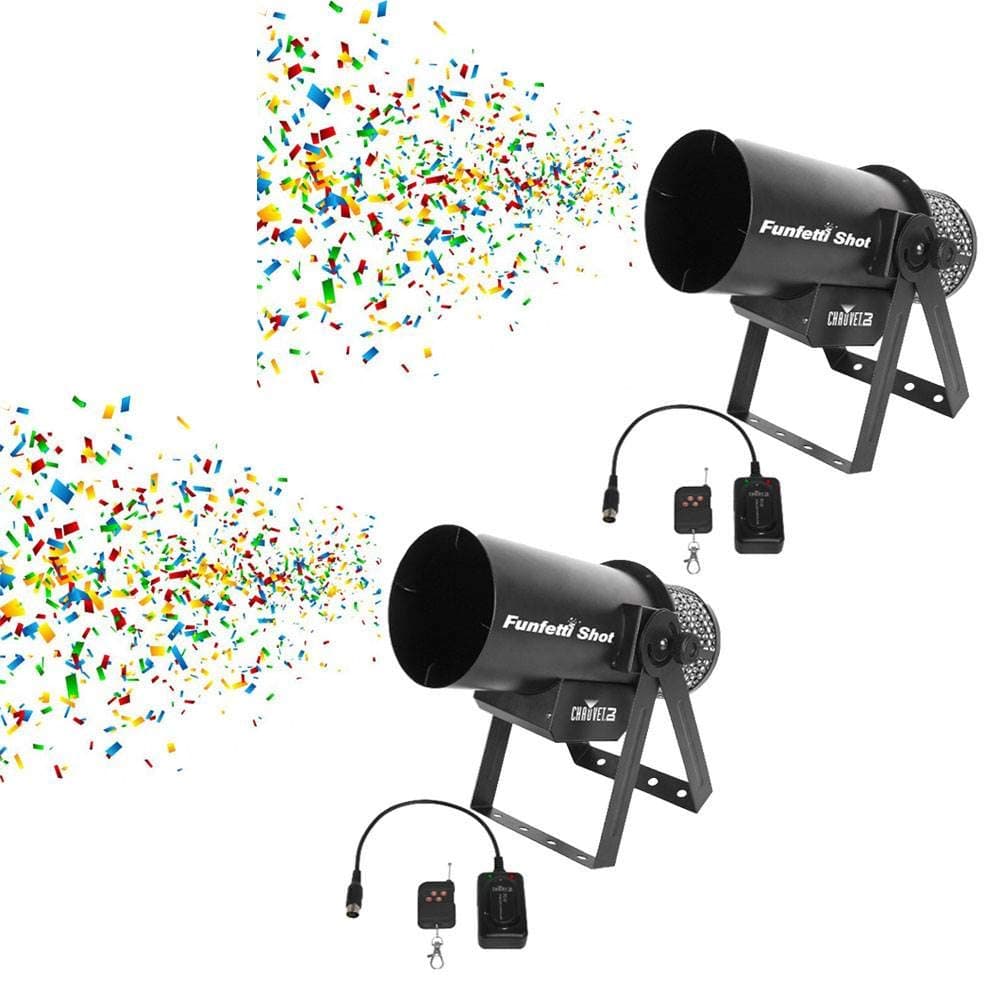 Chauvet DJ Lanzador de confeti profesional y control remoto (Paquete de 2)