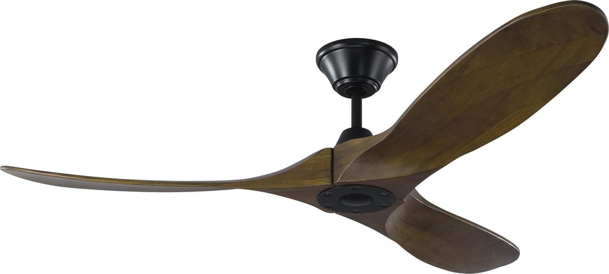 Monte Carlo 3MAVR52BK Maverick II Ventilador de techo exterior Energy Star de 52" con control remoto, 3 aspas de madera de balsa, negro mate