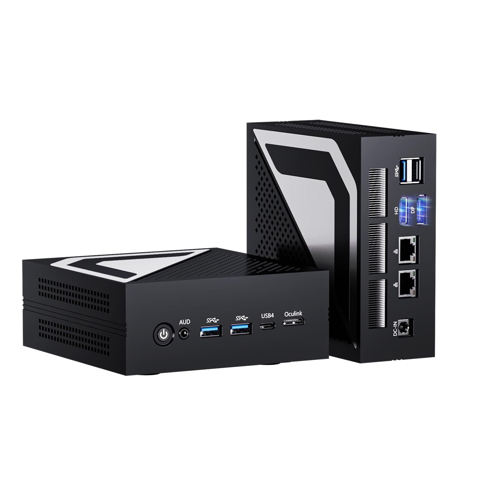 Kinupute Mini PC AMD Ryzen AI 9 HX 370 (12 núcleos | 80 TOPs | Radeon 890M), Win-11 Pro, 64 GB DDR5, SSD 4 TB PCIe 4.0, Mini PC de gaming, LAN dual 2.5G, Oculink/USB 4.0/Triple pantalla 8K/Wi-Fi 7
