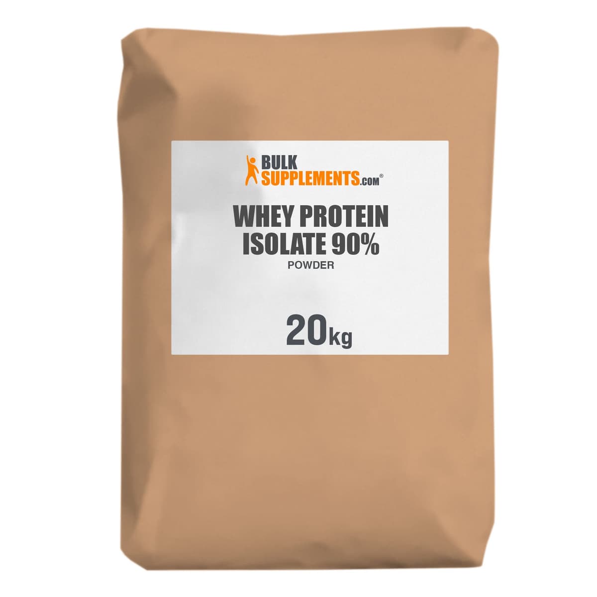 BulkSupplements - Proteína de suero aislada en polvo, sin sabor & sin gluten - 30g por porción, 20kg (44 lbs) WHEYISO20KG