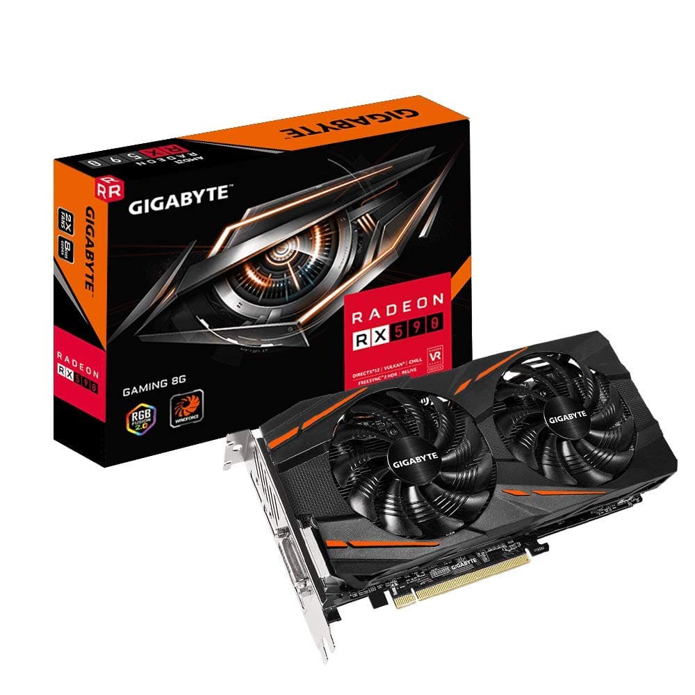 GIGABYTE Tarjeta de Video Radeon RX 590 Gaming 8G, 2 Ventiladores Windforce, 8GB GDDR5 256-Bit, Gv-RX590GAMING-8GD