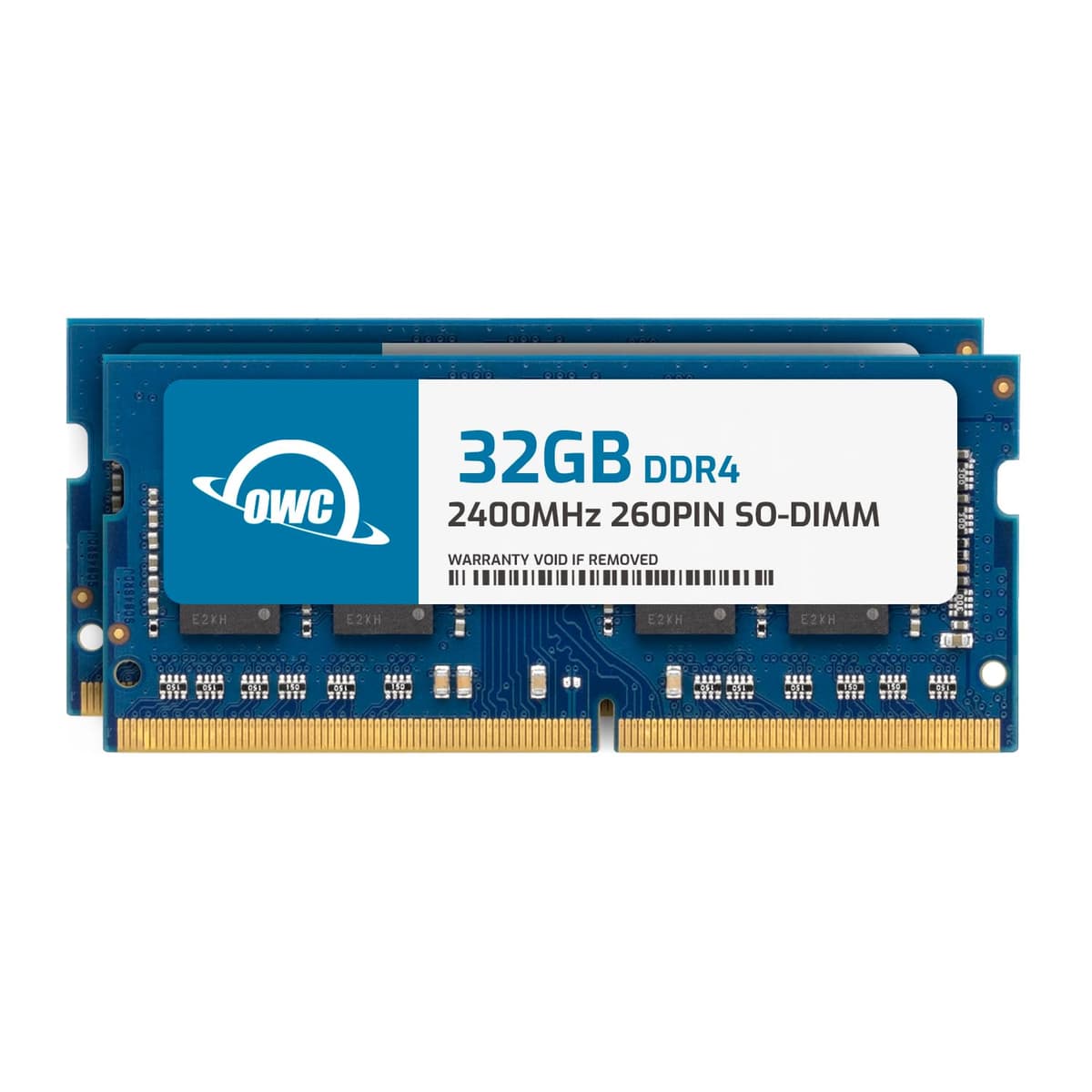 OWC 64GB (2 x 32.0GB) 2400MHz DDR4 PC4-19200 SO-DIMM 260 pines CL17 Módulo de memoria RAM de actualización compatible con iMac 2017 y portátiles PC selectos (OWC2400DDR4S64P)