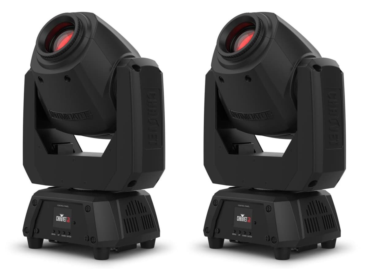 Audiosavings Chauvet DJ Intimidator Spot 260X - Moving Head LED Compacto 75W con Receptor RF (Paquete x2) (2) INTIMSPOT260X