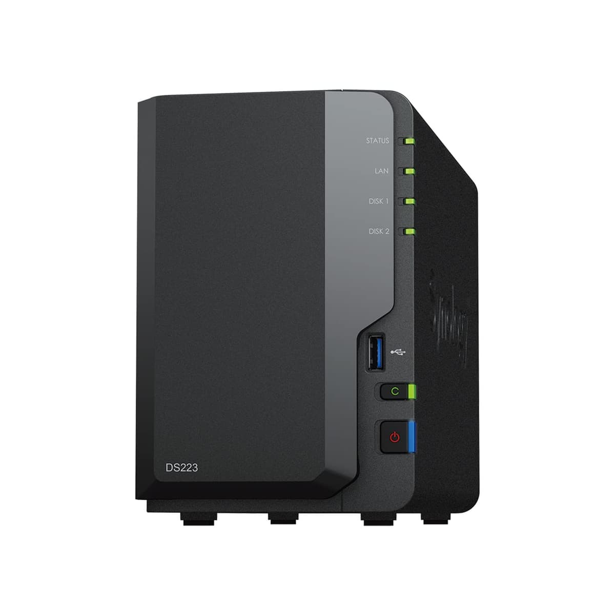 Synology DiskStation DS223/G Kit NAS, 2 bahías, incluye guía, CPU quad-core, 2 GB de memoria, para usuarios de carga media, distribuidor oficial, soporte telefónico compatible
