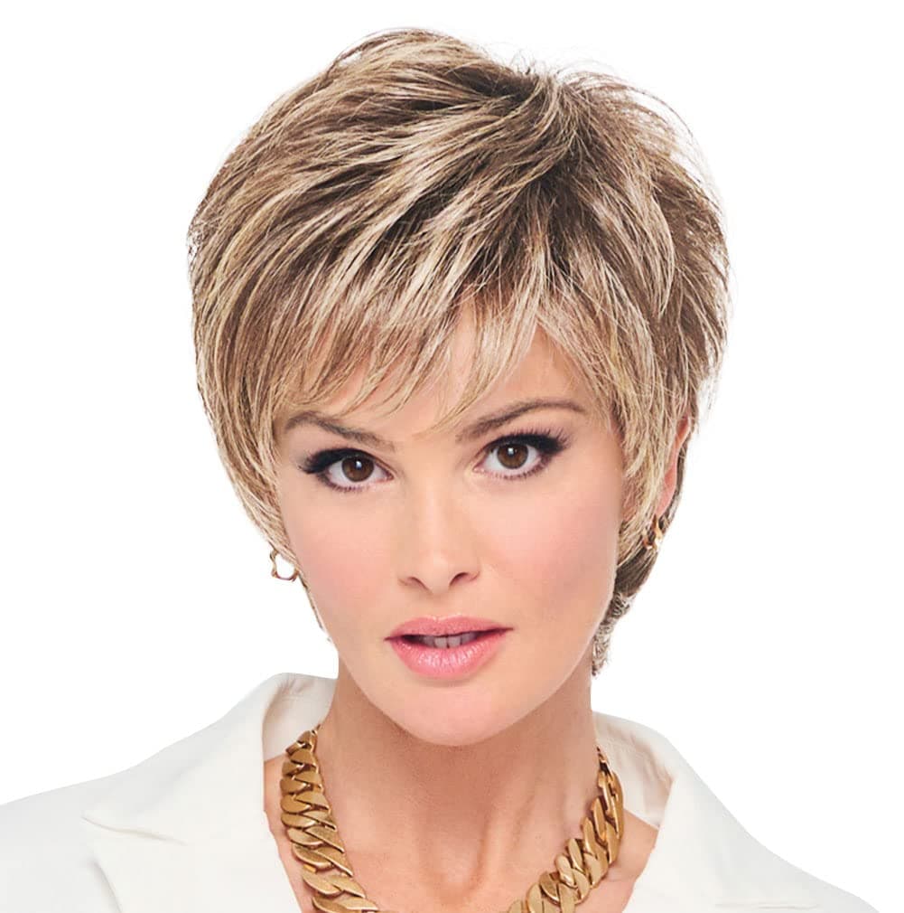 Hair u wear Raquel Welch Fierce And Focused - Peluca corta Bob hecha a mano, talla estándar, RL17/23SS Iced Latte Macchiato