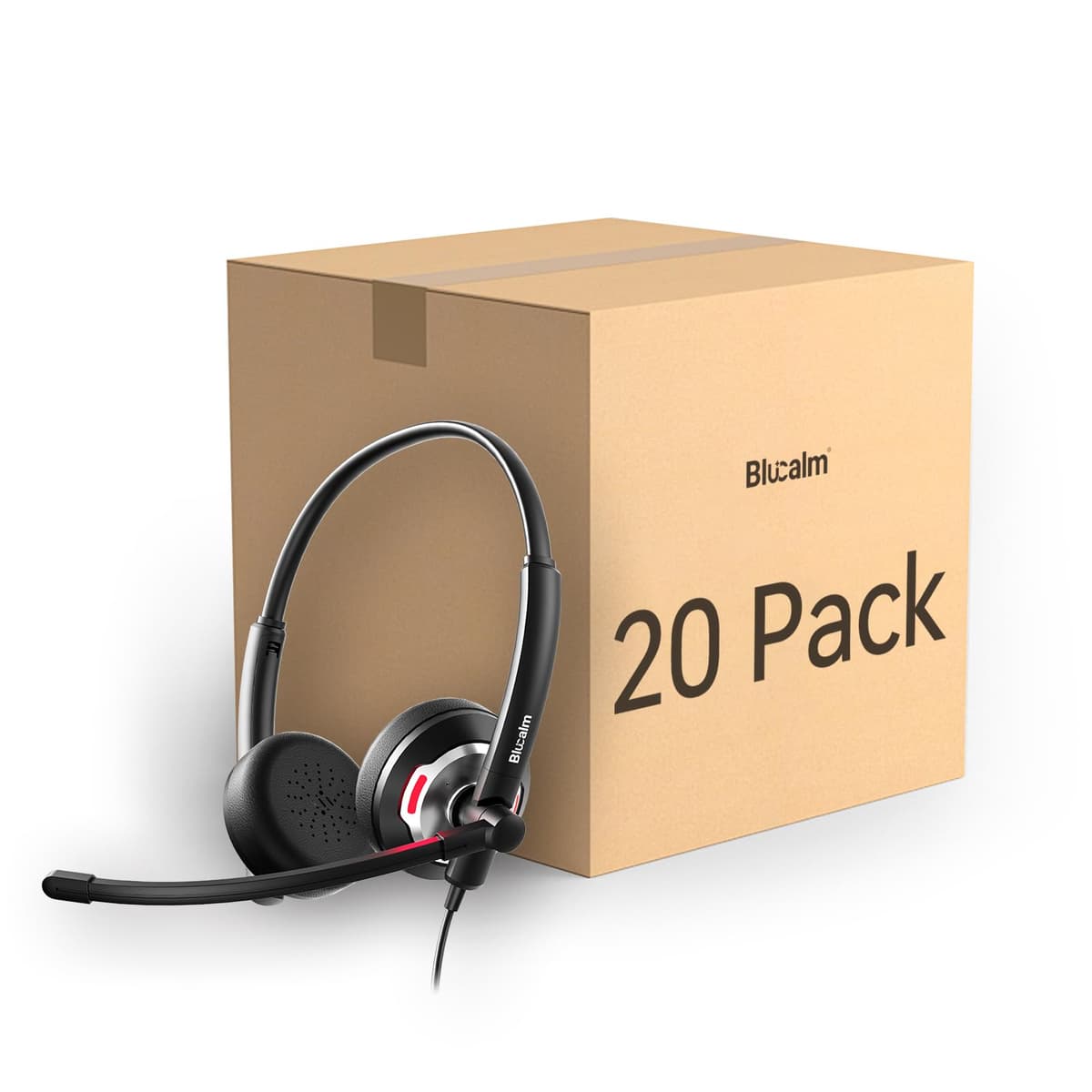 Blucalm UCH30-USB-Dual Auriculares con cable y micrófono para PC/Laptop, USB-A, Negro UCH30-USB-Dual-20