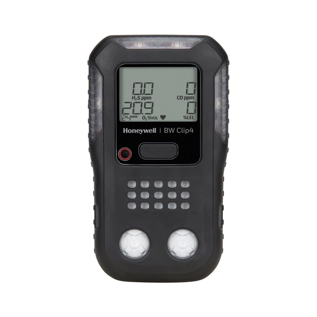 BW Technologies BWC4-B-N Clip4 4-gas (Combustible, O2, H2S, CO) - Detector 2 años, Negro