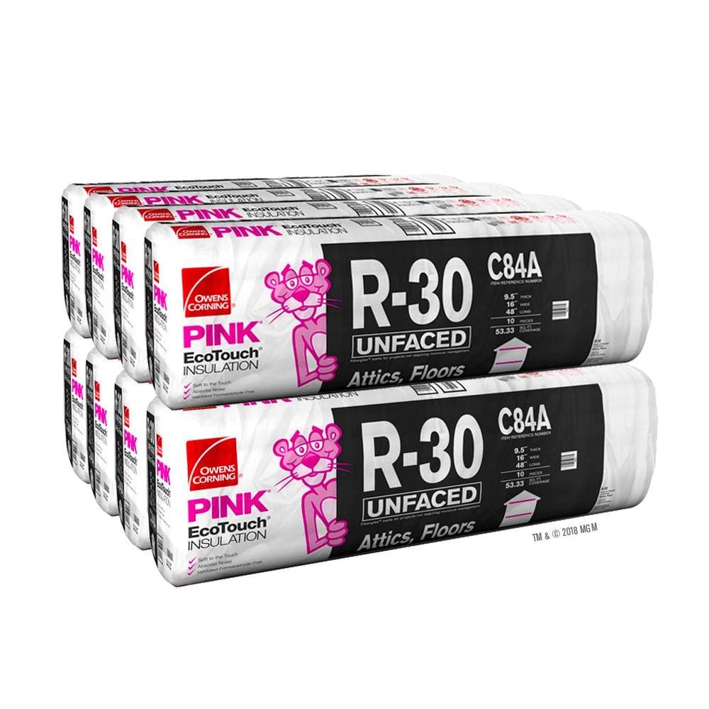 Owens Corning EcoTouch R30 Unfaced 8 Bolsas 427 ft² Fiberglass Insulation OC