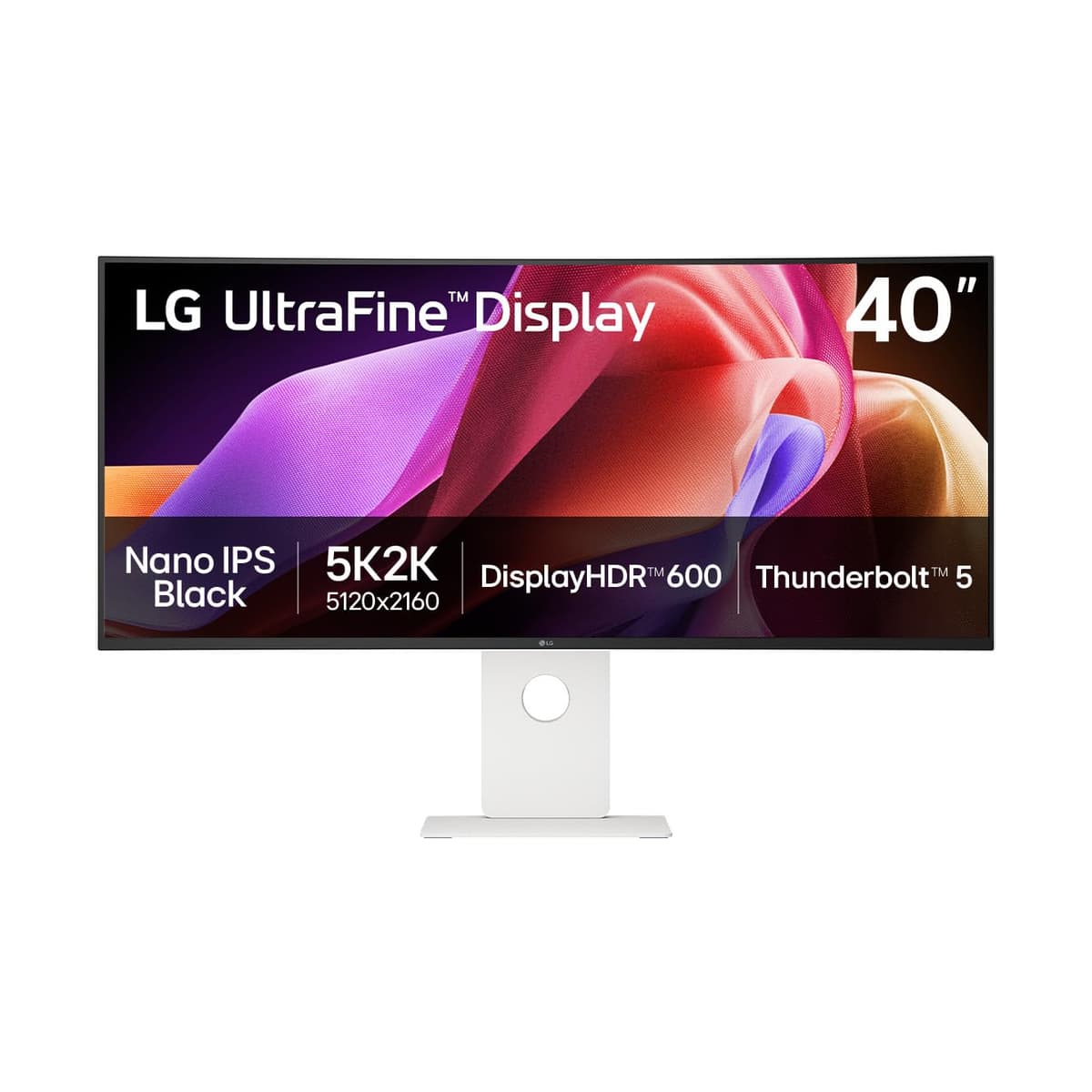 LG UltraFine 40U990A-W 40" 5K2K Nano IPS Curvo con Thunderbolt 5, DisplayHDR 600 y 120Hz 40U990A-W.AUS