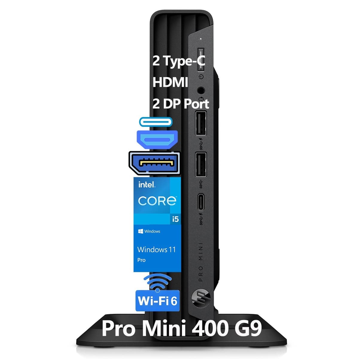 HP Pro Mini 400 G9 Mini PC i5-12500T, 32GB DDR4, 1TB PCIe SSD, Windows 11 Pro