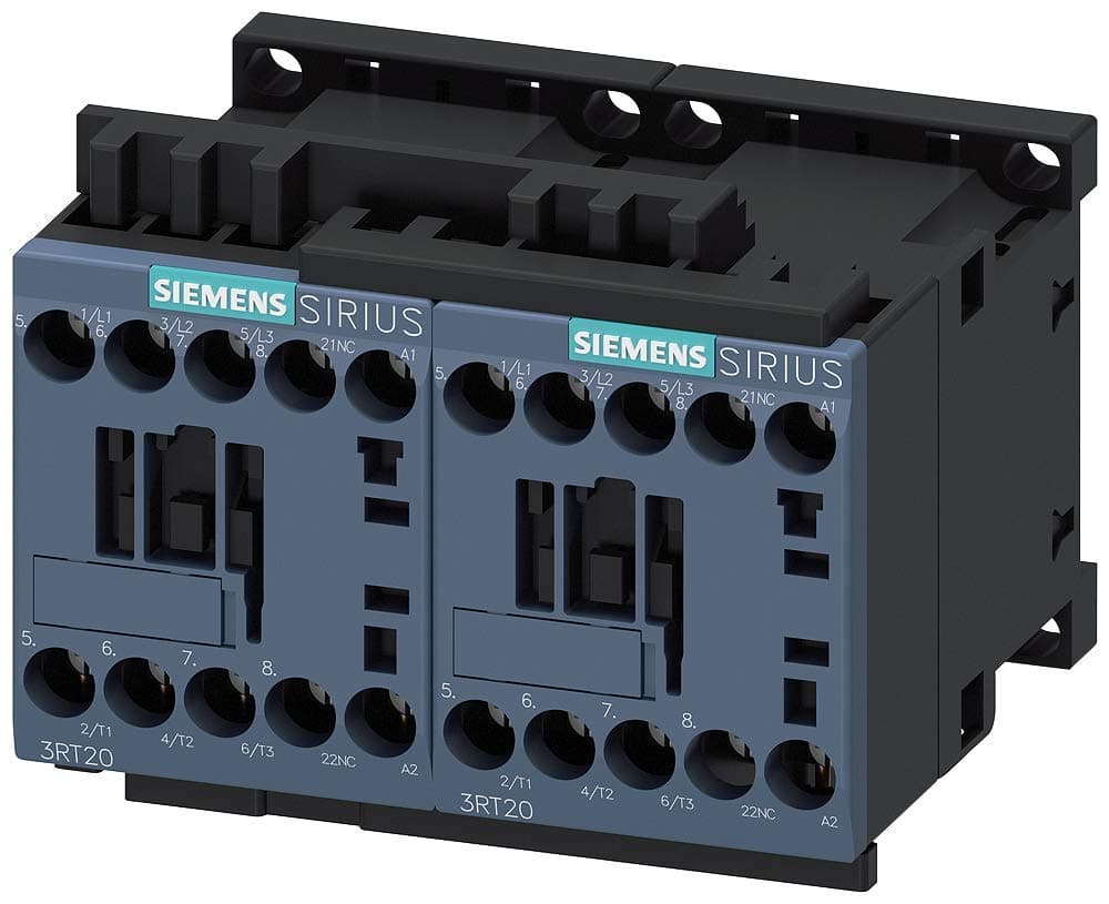 Siemens Sirius 3RA23168XB301AP6 Contactor reversible 3RA23 S00, 3 polos, 240VAC, 9 A