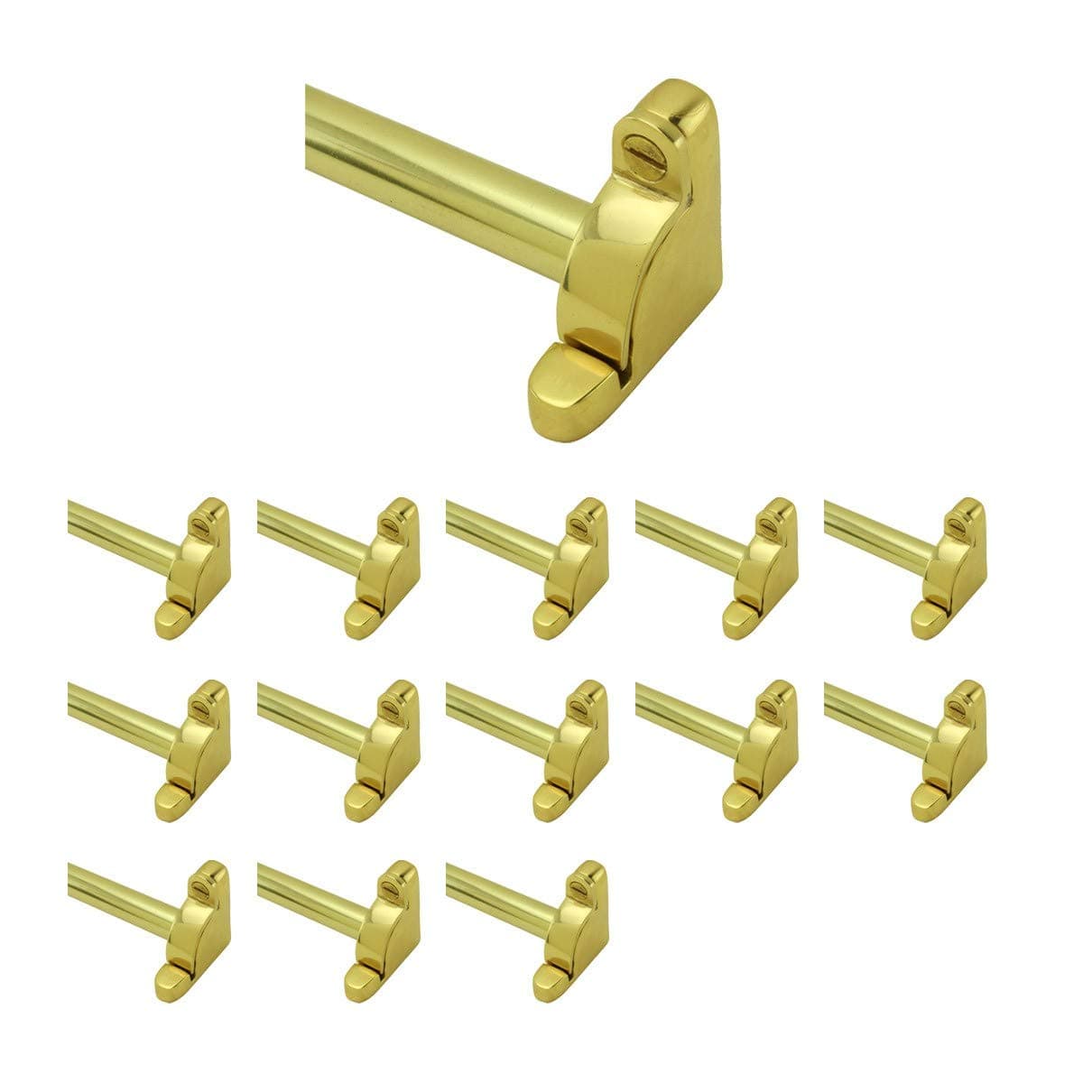 Renovators Supply - Varillas para alfombra de escalera 39.5" en latón brillante, paquete de 13 12005