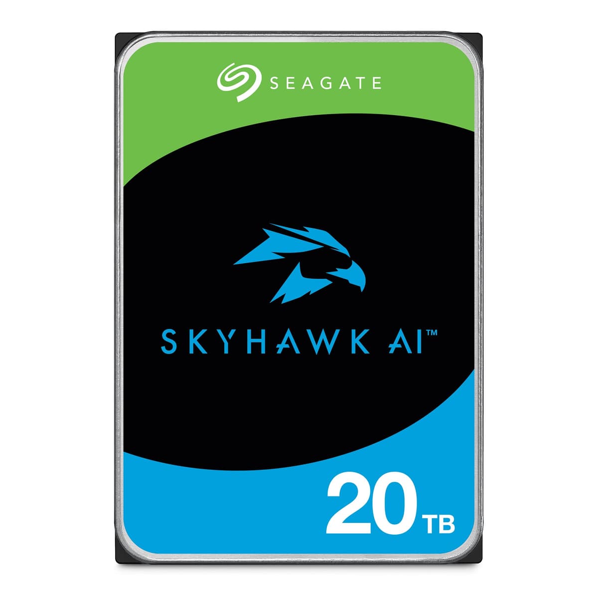 Seagate SkyHawk AI 20TB Disco Duro Interno para Video HDD - 3.5 pulgadas SATA 6Gb/s 512MB Caché para DVR NVR Sistema de Cámaras de Seguridad con Servicios de Rescate Internos (ST20000VE003)