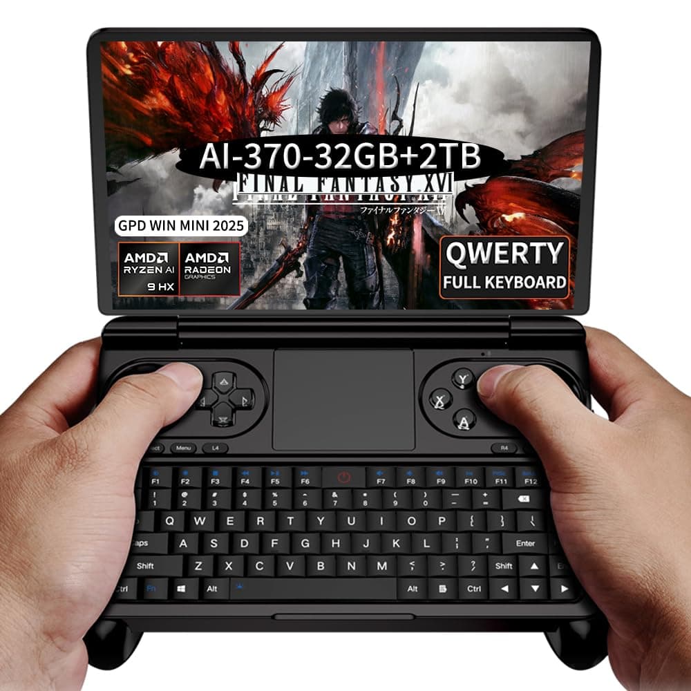 LANRUO GPD Win Mini 2025 [AMD AI 370-32GB+2TB] 7" Mini Handheld Win 11 PC Touchscreen 8840U-32GB-2TB