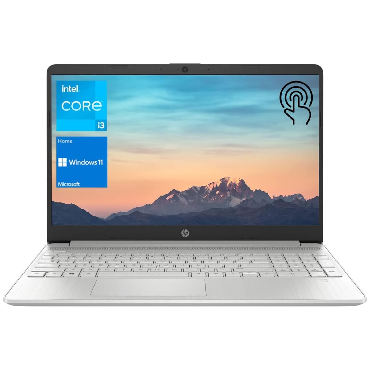 HP 2023 Laptop táctil 15.6" HD, Intel Core i3-1215U (mejor que i5-1135G7), 32 GB RAM, 1 TB SSD, Intel UHD Graphics, WiFi, Bluetooth, HDMI, USB-A y USB-C, Larga duración de batería, Windows 11 Home, Plata 15-eh1070wm