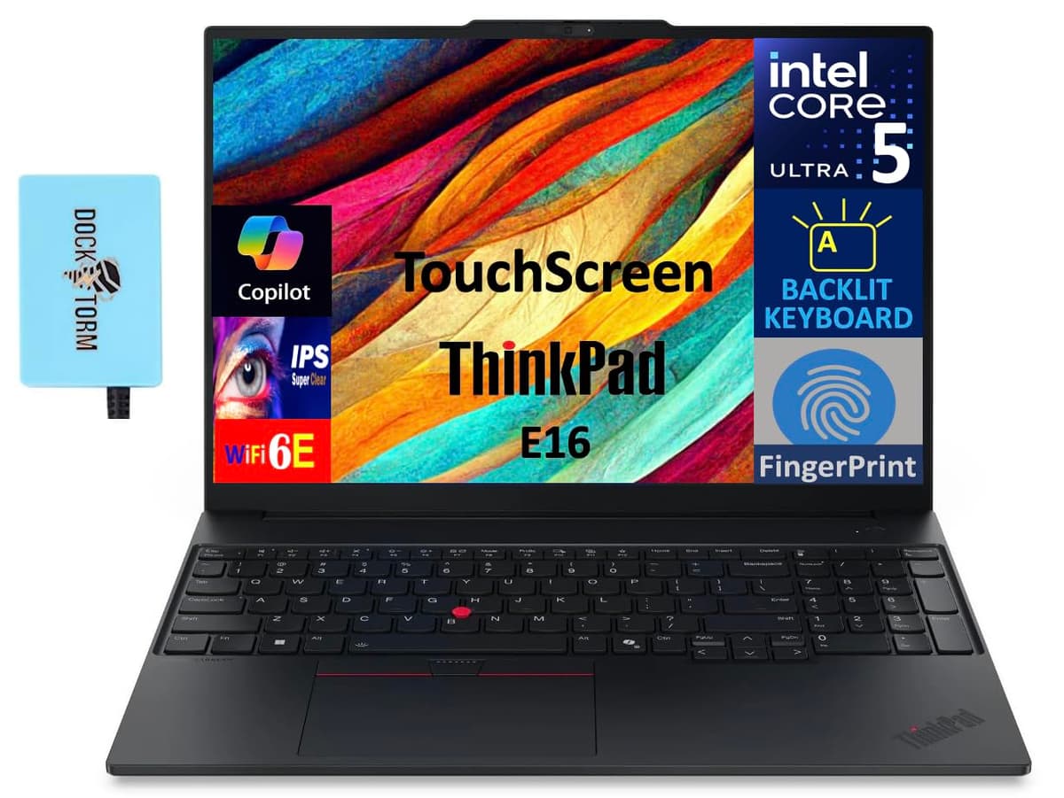 Lenovo ThinkPad E16 16" Touch, Intel Ultra 5-225U, 32GB DDR5, 1TB SSD, Win 11 Pro + Dockztorm Hub 21SR007CUS