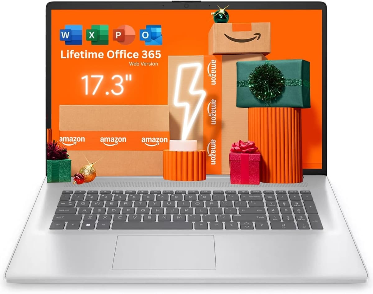 HP 17.3 pulgadas Laptop con Office 365 para la web de por vida, Intel 13.ª generación i3 de 8 núcleos (mejor que i5 11.ª), 64 GB RAM, 2 TB SSD, teclado numérico, Windows 11, sin mouse n300