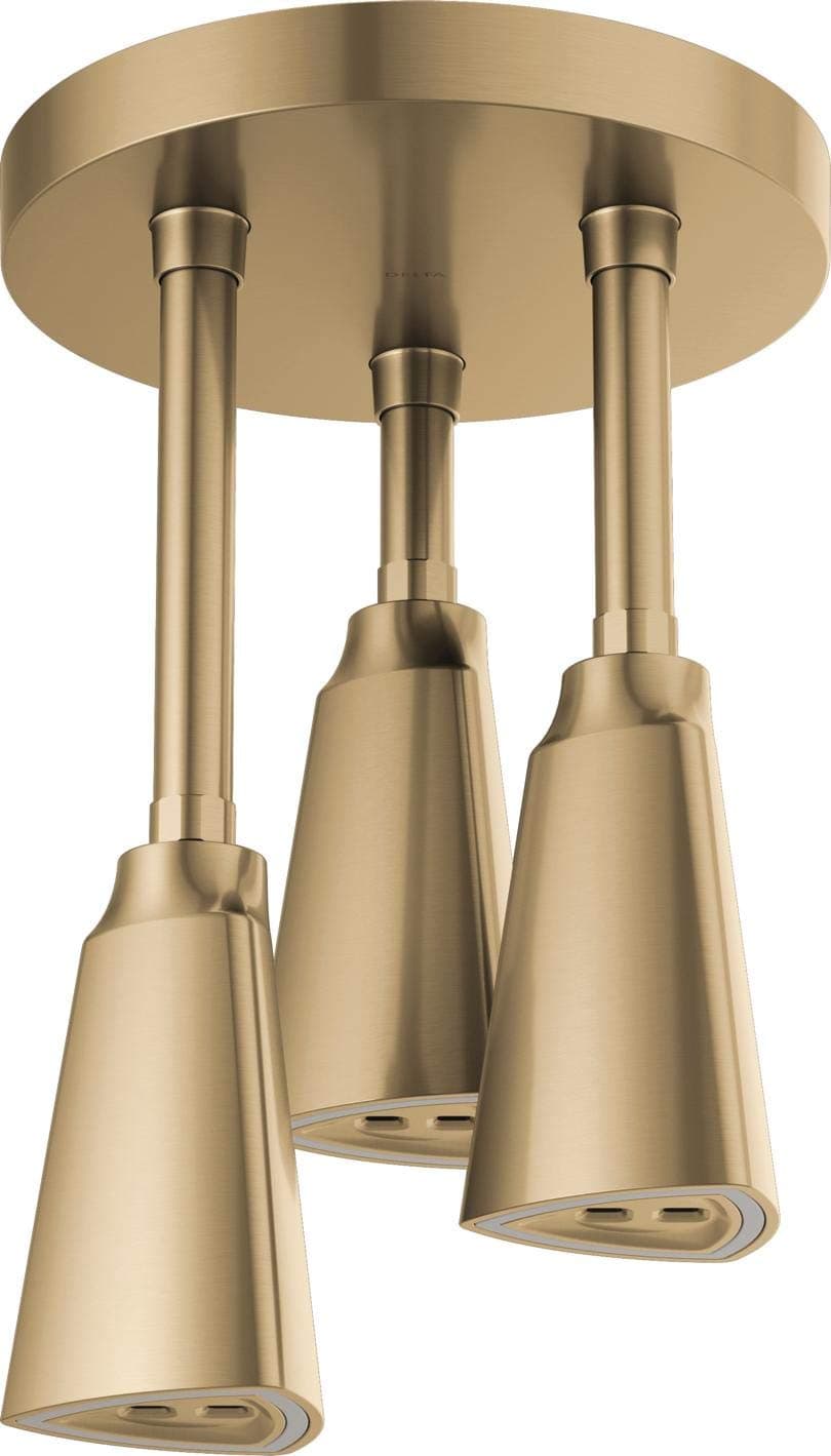 DELTA 57140-CZ25-L H2Okinetic Ducha tipo lluvia con LED y acabado champagne bronze