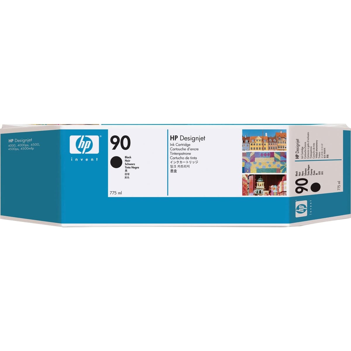 HP 90 Negro Cartucho de Tinta Genuino de 775 ml (C5059A) para DesignJet 4500 MFP, 4500 y 4000 Series Impresoras de Gran Formato