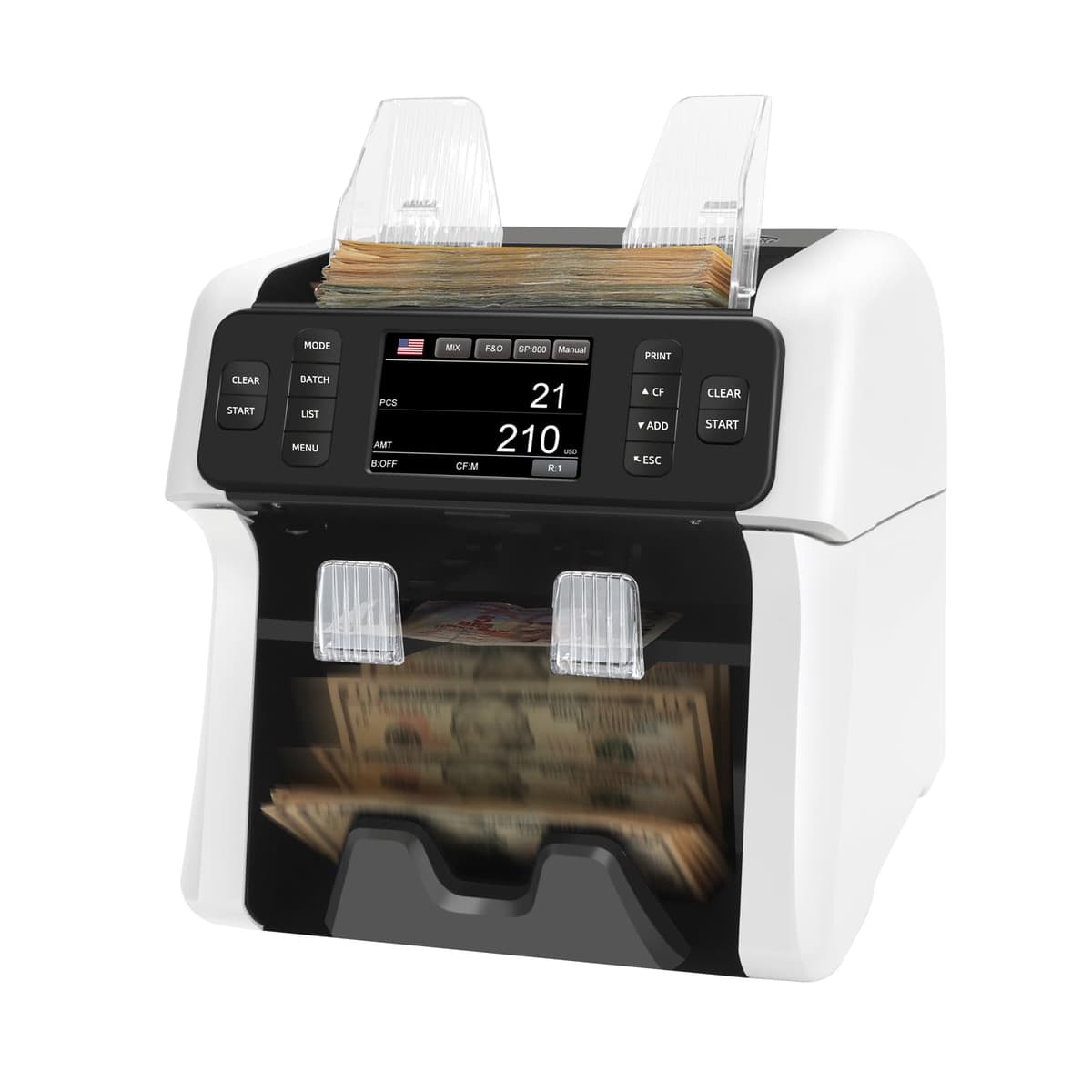NUCOUN VS-75 Contadora y Clasificadora de Billetes con detección avanzada VC-7pro