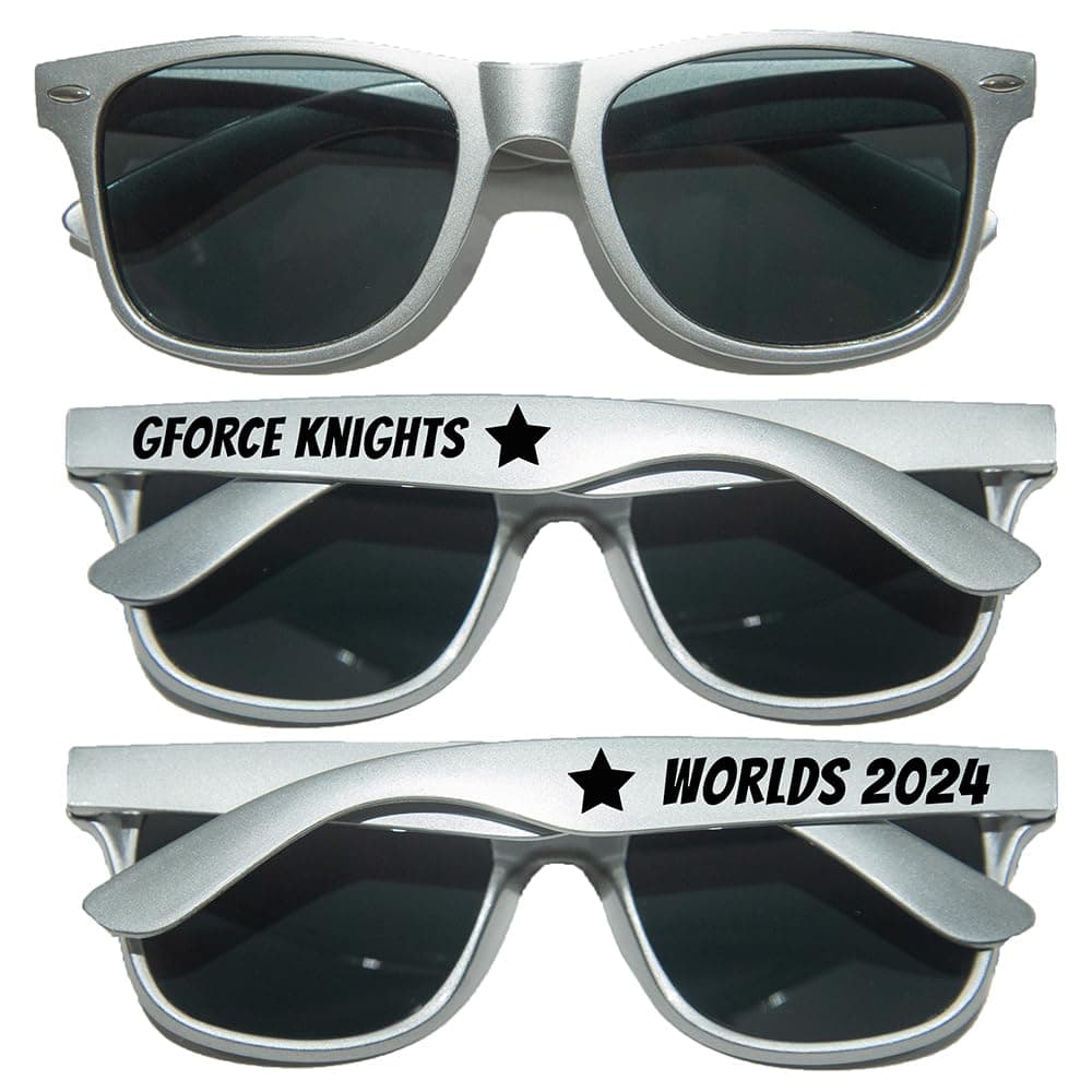 GZLDGIFTS 350PC Gafas personalizables para regalos de fiesta - Silver