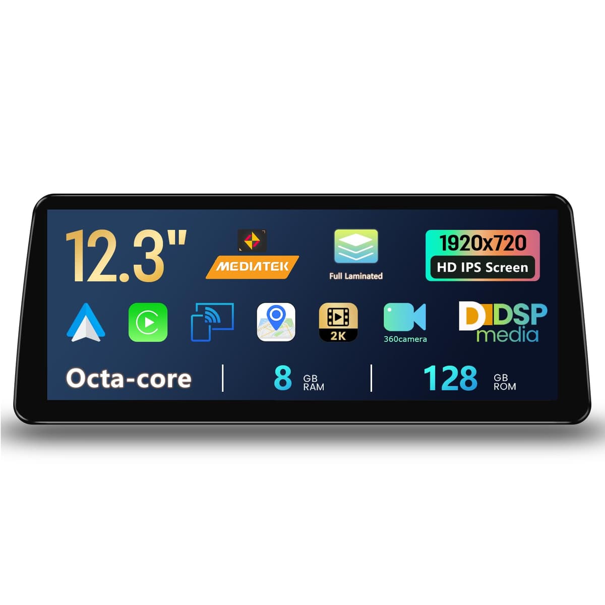 Uckazy Radio Android 14 de 12.3 pulgadas para BMW X3 F25 / X4 F26 (2010-2012) Sistema NBT, CarPlay Pantalla táctil IPS 8+128GB Soporta Android inalámbrico