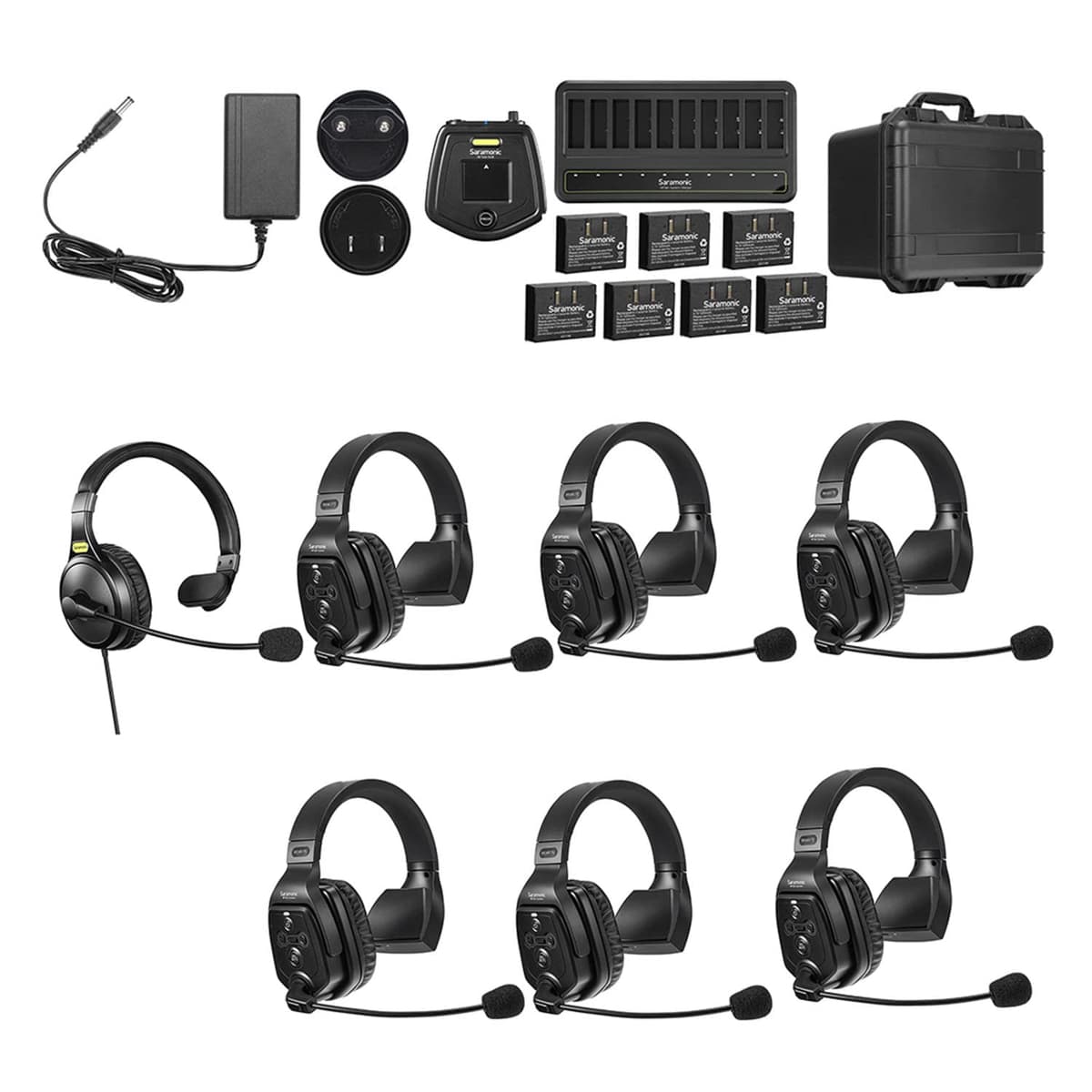 Saramonic WiTalk-WT7S Sistema inalámbrico intercomunicador para 7 personas, single-ear 1.9GHz