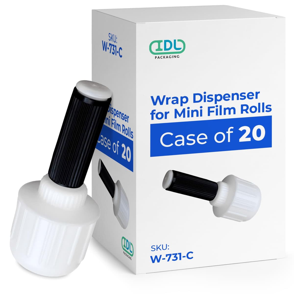 Dispensador de film stretch IDL W-731 para rollos con núcleo de 3" (paquete de 20) W-731-C