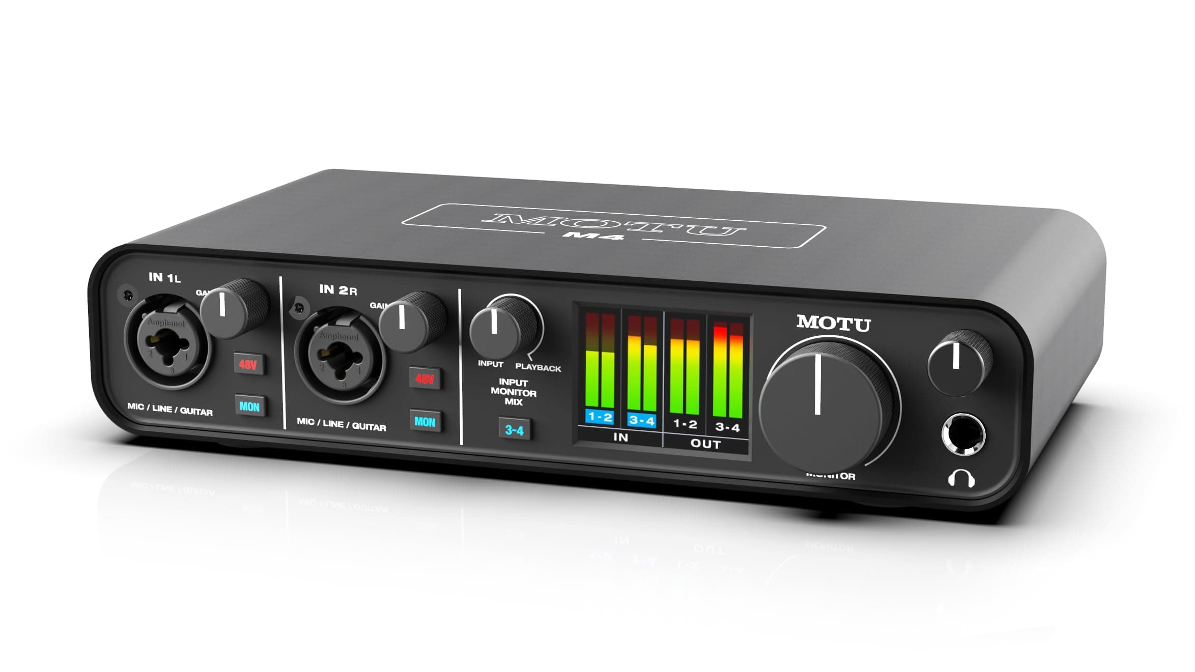 MOTU M4 - Interfaz de Audio USB 4in/4out con ESS Sabre DAC