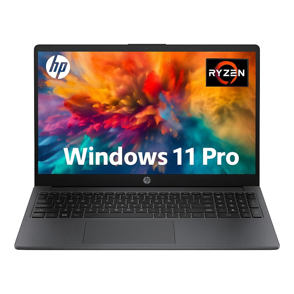 HP Portátil Empresarial y para Estudio 2025 Actualizado, 15.6" FHD, AMD Ryzen 7 7730U (32GB RAM | 2TB SSD), Teclado Numérico, Webcam, Windows 11 Pro + Copilot AI, WiFi 6 y Bluetooth con Kit de Accesorios 5 en 1 HP 255 G10