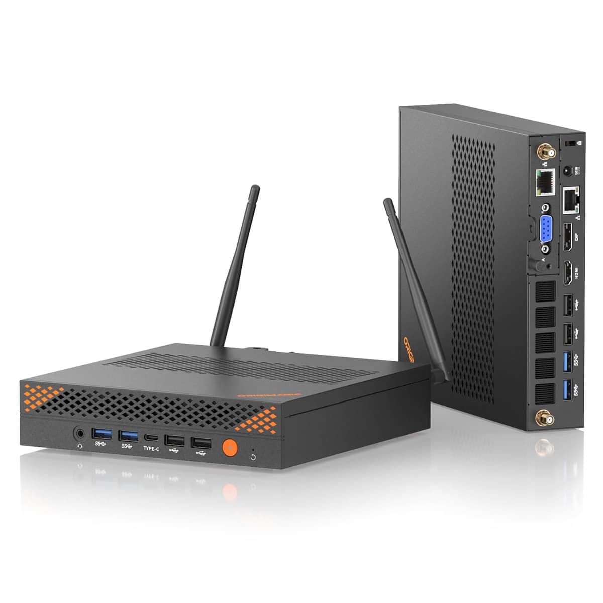 origimagic A2 Mini PC Estación de Trabajo con Puerto VGA, Intel Core i9-13900HK (hasta 5.4 GHz), 32 GB DDR5, 1 TB NVMe SSD, 8 puertos USB-A/HDMI/DP (4K@144Hz)/USB-C, WiFi 6, BT5.2, Mini PC para Hogar y Oficina