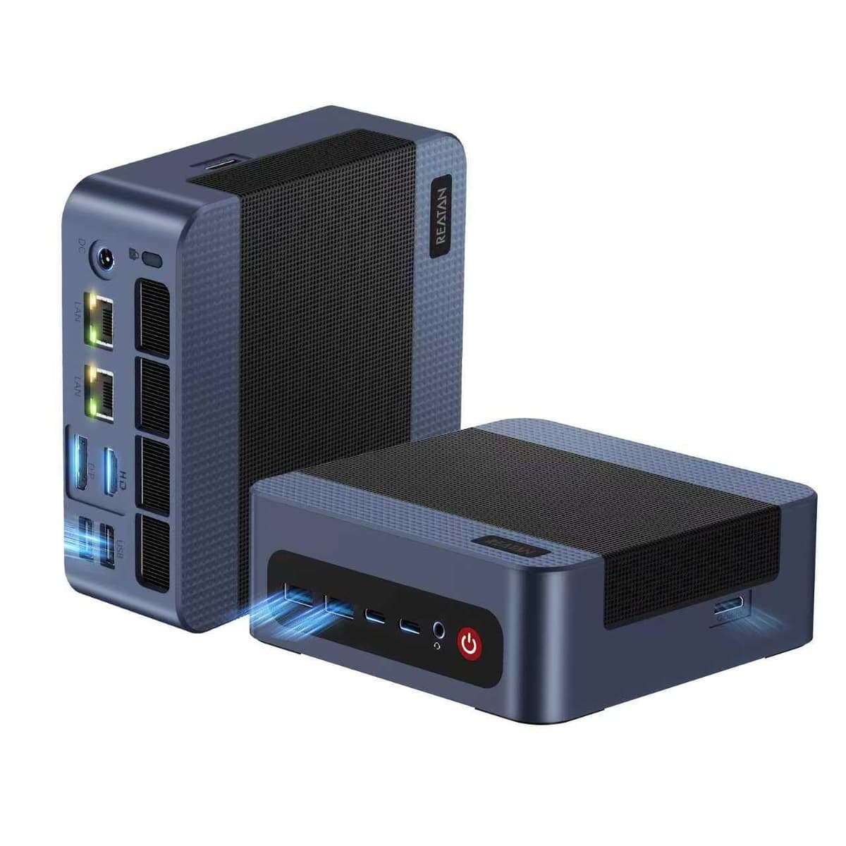 Reatan A8 Mini Gaming PC - AMD Ryzen 7 8745HS, 32GB DDR5, 1TB PCIe4.0 SSD, Quad Display Alloy-X