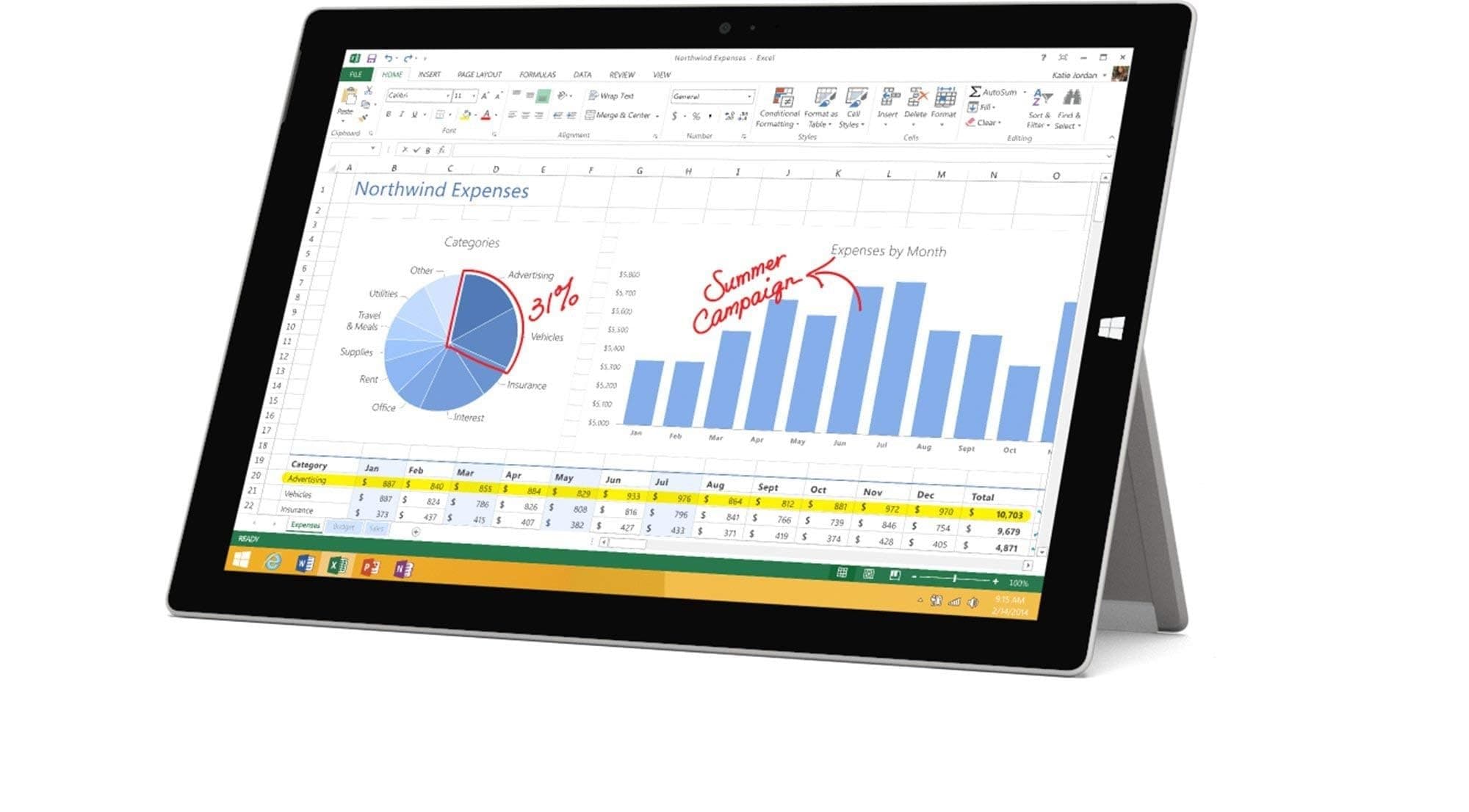 Microsoft Surface Pro 3 (256 GB, Intel Core i5) (Windows 10 Pro 64 bits) (Reacondicionado) PS2-00001