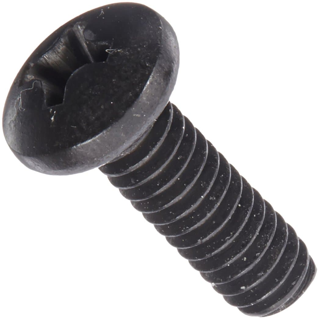 Small Parts Tornillo de máquina 18-8 acero inoxidable, acabado black oxide, cabeza pan Phillips #10-32 UNF 5/16" (Pack de 50)