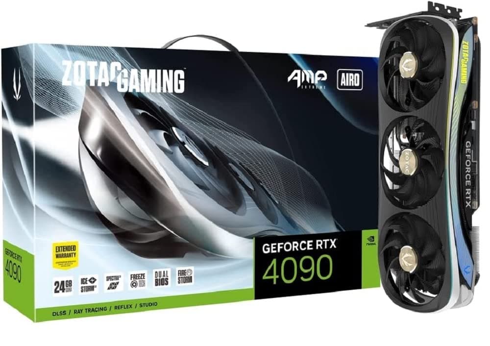 Zotac GeForce RTX 4090 AMP Extreme AIRO 24GB GDDR6X Tarjeta de Video ZT-D40900B-10P