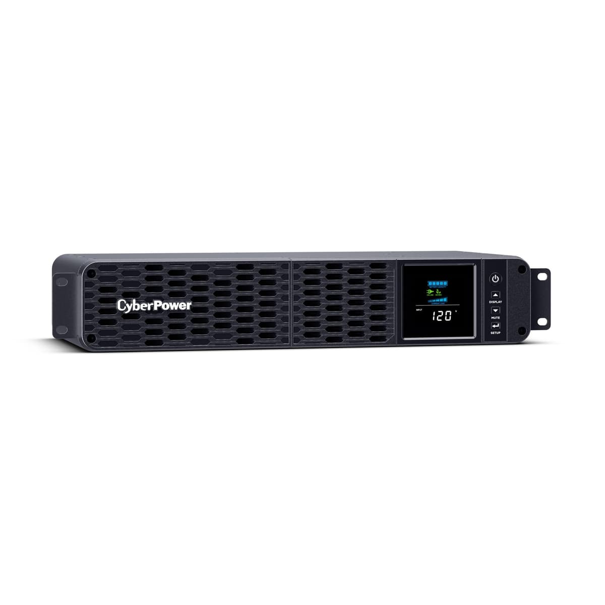 CyberPower CP2000PFCRM2U SAI de onda sinusoidal con PFC, respaldo de batería y supresor de picos, 2000VA/1200W, 8 tomacorrientes, AVR, montaje en rack 2U de poca profundidad, certificado UL