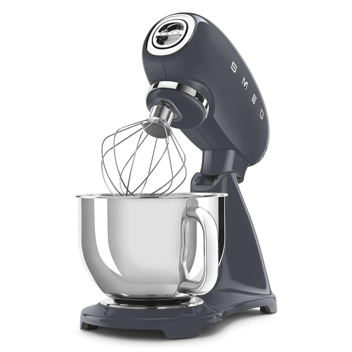 SMEG SMF03 Batidora de Pie Retro 5 Qt, 10 Velocidades, Gris SMF03GRUS