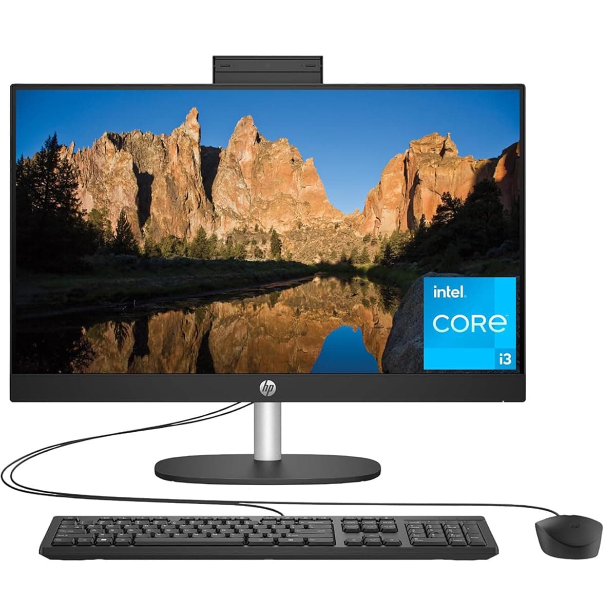 HP PC Todo en Uno de 23.8 pulgadas, pantalla FHD, Intel Core i3-N300, 8 GB RAM, 256 GB SSD, Intel UHD Graphics, Windows 11 Home, 24-cr0030 (2023) 7G9S5AA#ABA