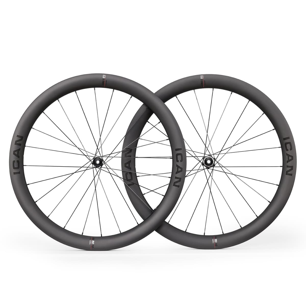ICAN AERO 50 II Disc Carbon Road Bike Wheelset 700C 1254g 23mm Wide Rim Compatible XDR Freehub AERO 50 II Disc XDR