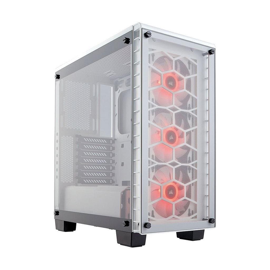 CORSAIR Crystal 460X RGB Compact Mid-Tower Case - White CC-9011129-WW