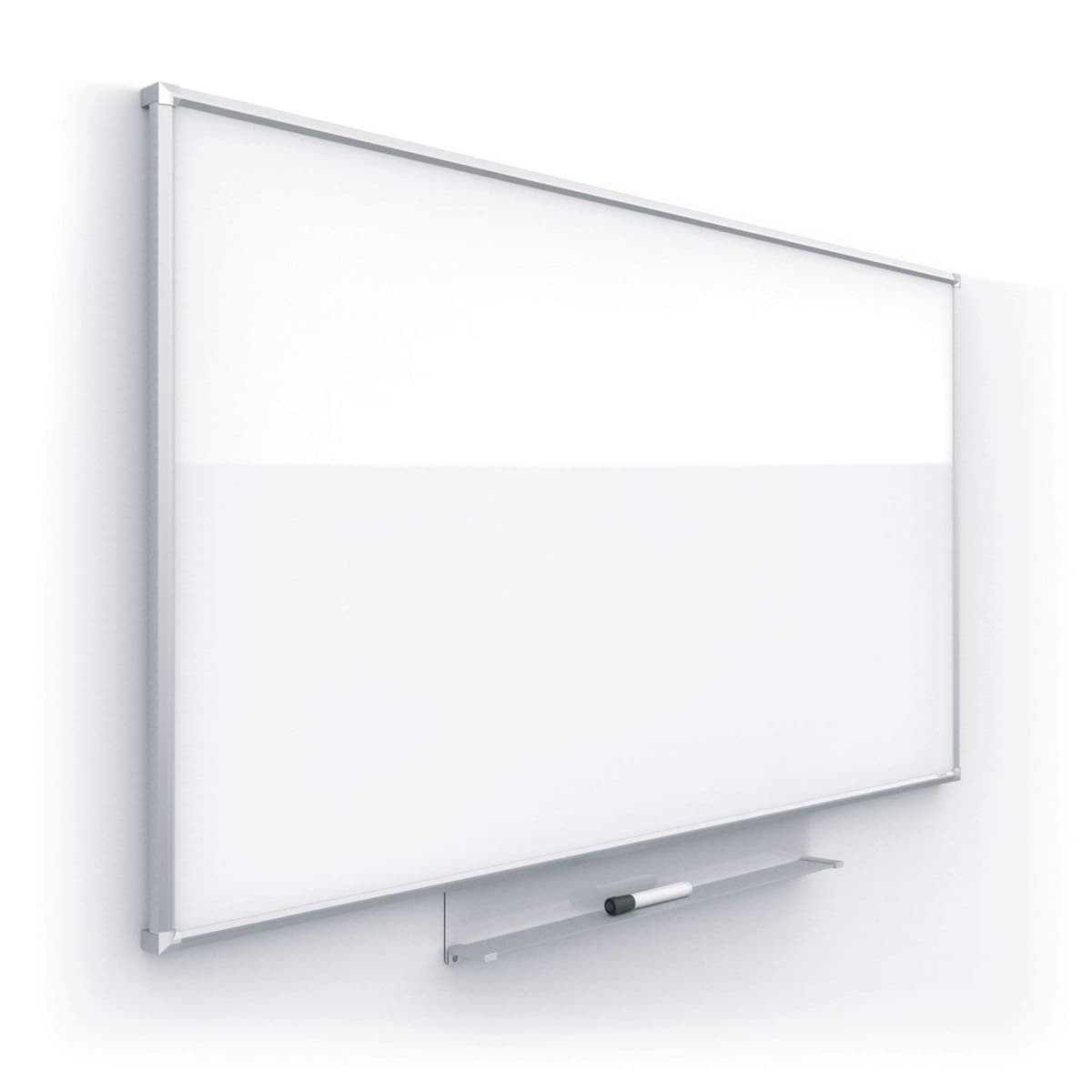 Quartet Porcelain Silhouette Pizarra Blanca Magnética 39 x 22" 16:9 Marco Plateado (CP3922)