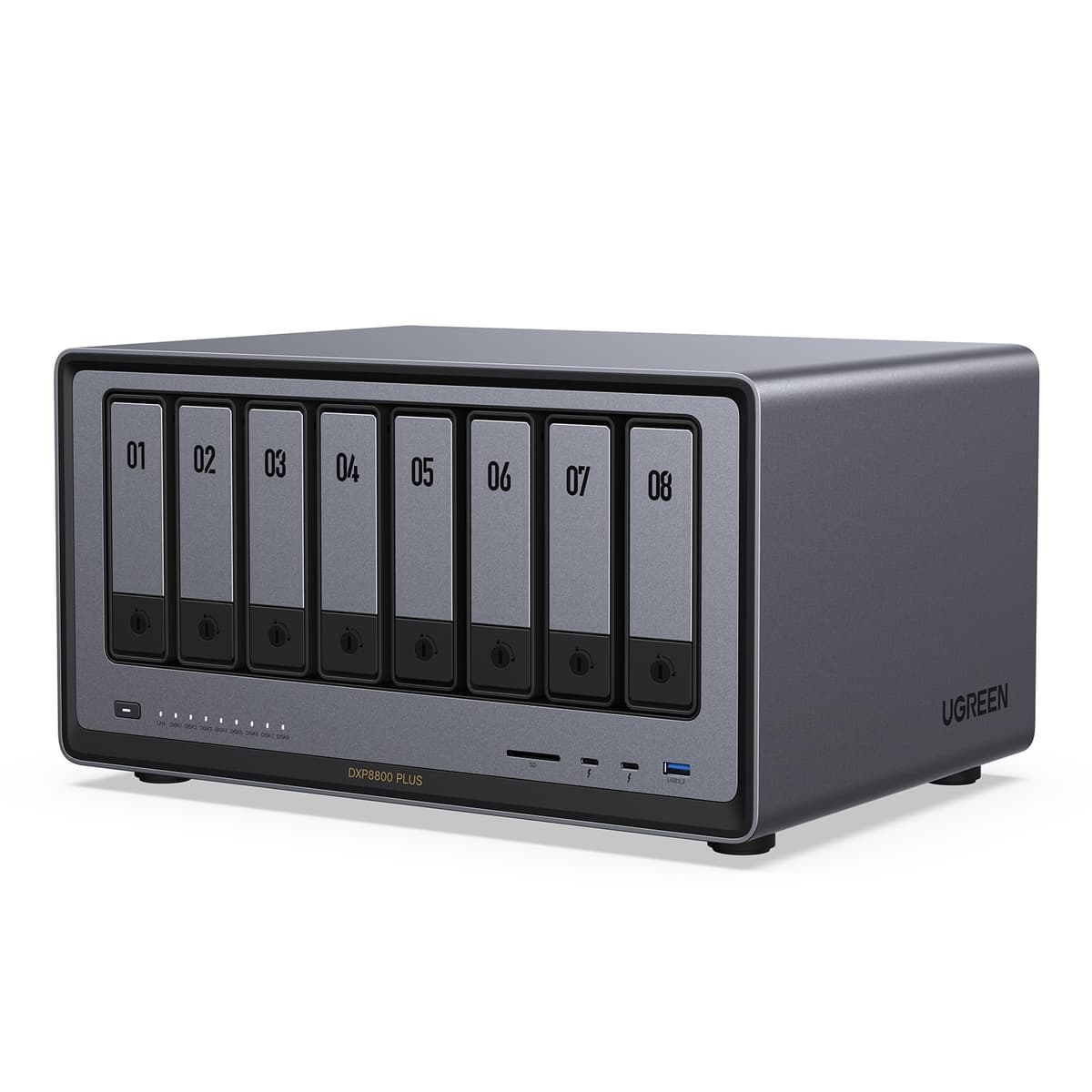 UGREEN NAS DXP8800 Plus 8-Bay Desktop NAS Intel i5-1235U 8GB DDR5 128GB SSD 2x10GbE 2x M.2 NVMe 8K HDMI 2xTBT4 (Diskless) 35126