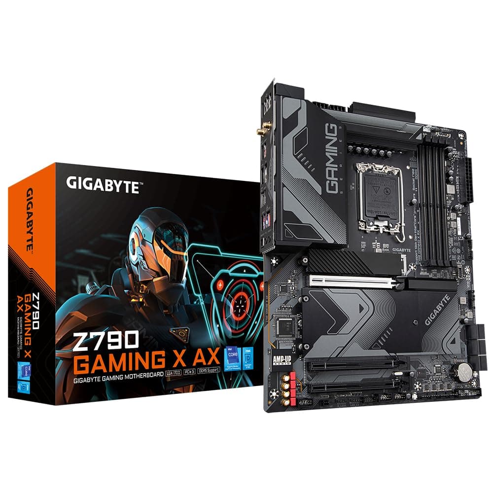 GIGABYTE Z790 Gaming X AX Placa madre Intel LGA 1700 ATX, 4x DDR5~128GB, 3x PCI-E x16,3x M.2,6x SATA, 5x USB 3.2,1x USB-C, 6x USB 2.0