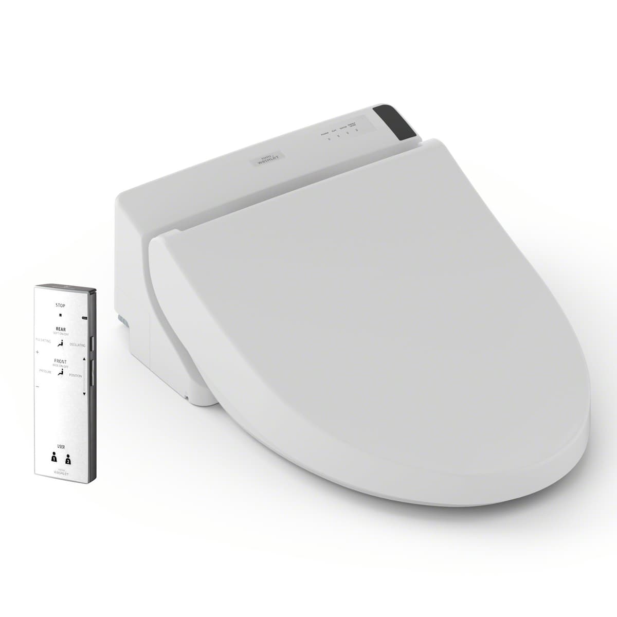 TOTO SW2024#01 A200 WASHLET Asiento de inodoro eléctrico con tapa SoftClose, alargado, Blanco Cotton