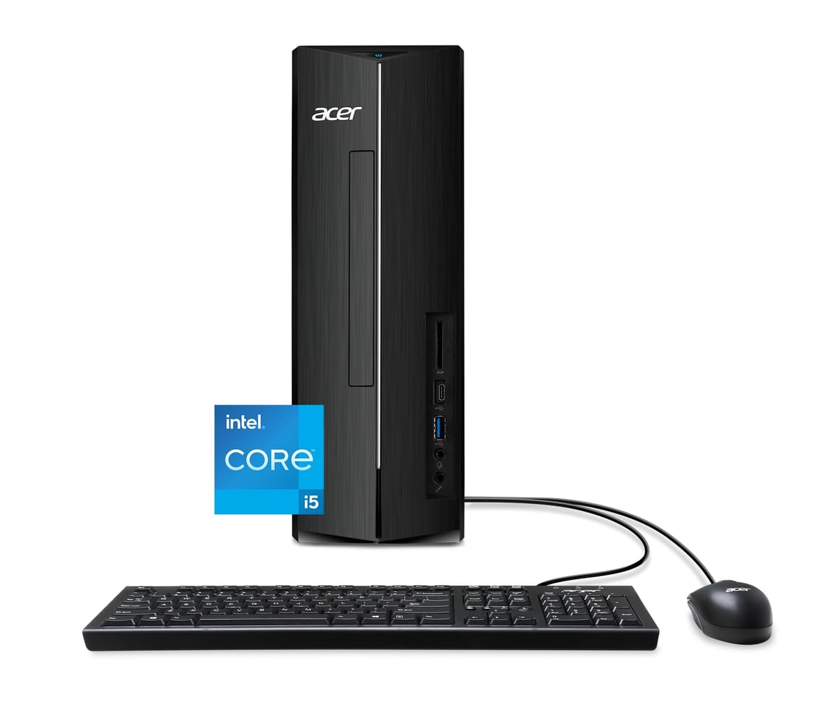 acer Aspire XC-1780-UA91 de escritorio | Procesador Intel Core i5-13400 de 10 núcleos (hasta 4.6 GHz) | 8 GB DDR4 3200 MHz RAM | SSD PCIe Gen 4 de 512 GB | Lector de tarjetas SD | Intel Wi-Fi 6E AX211 | Windows 11 Home DT.BKAAA.002