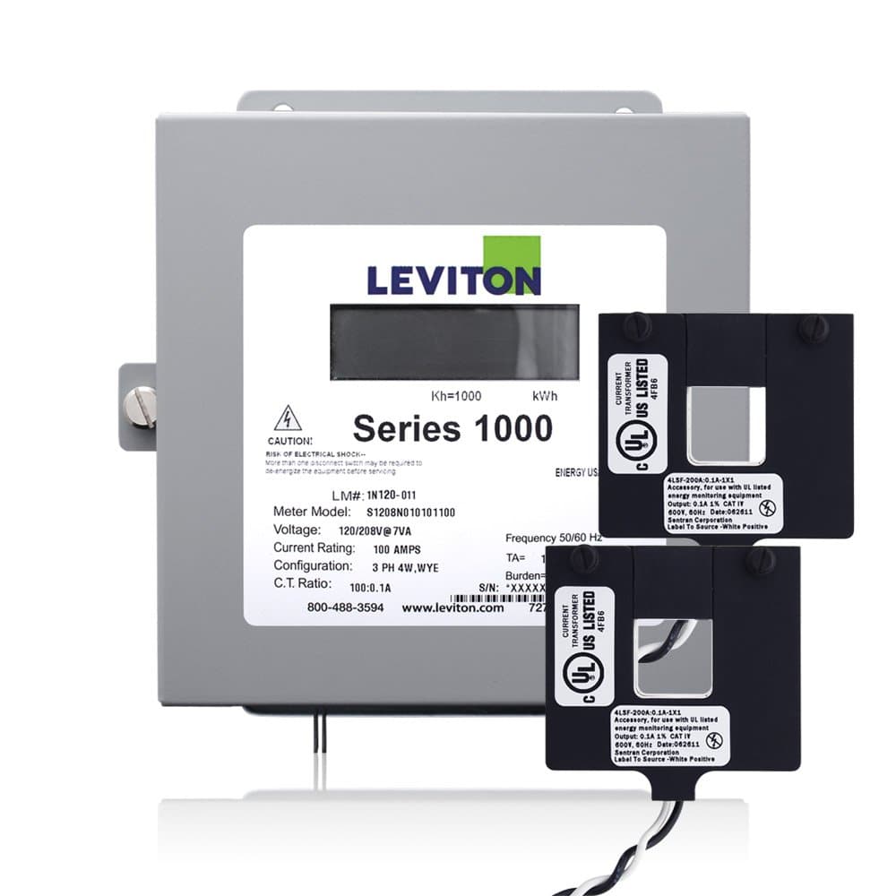 Leviton 1K240-1W medidor Series 1000 120/240V 100A 1P3W kit interior