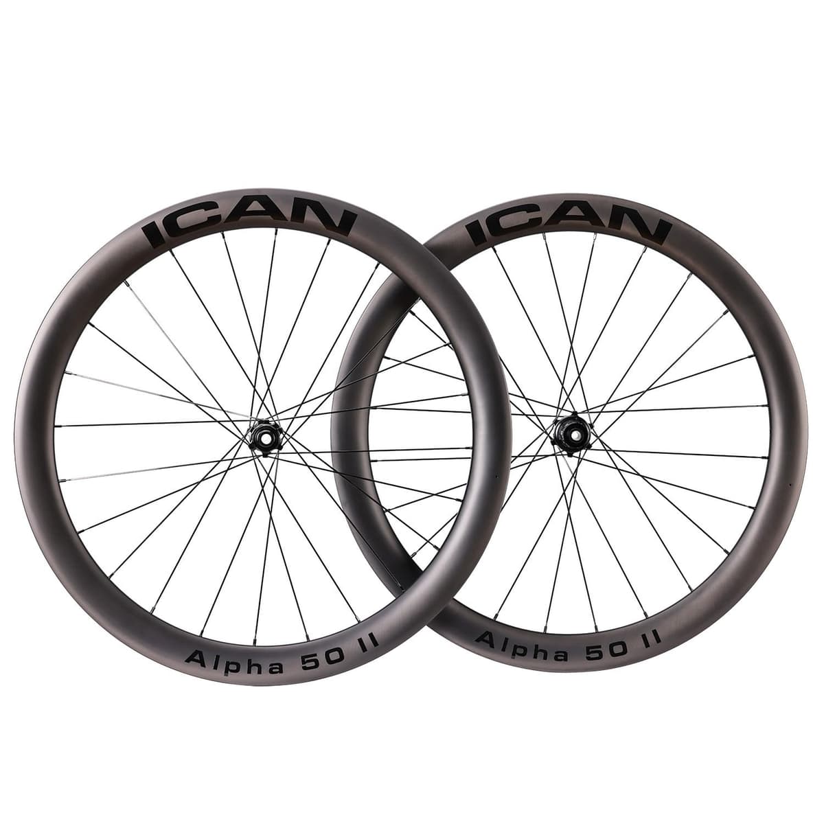 ICAN Alpha 50Ⅱ - Juego de Ruedas de Carbono 700C Disc 50mm (1460g) Alpha 50Ⅱ-Shi