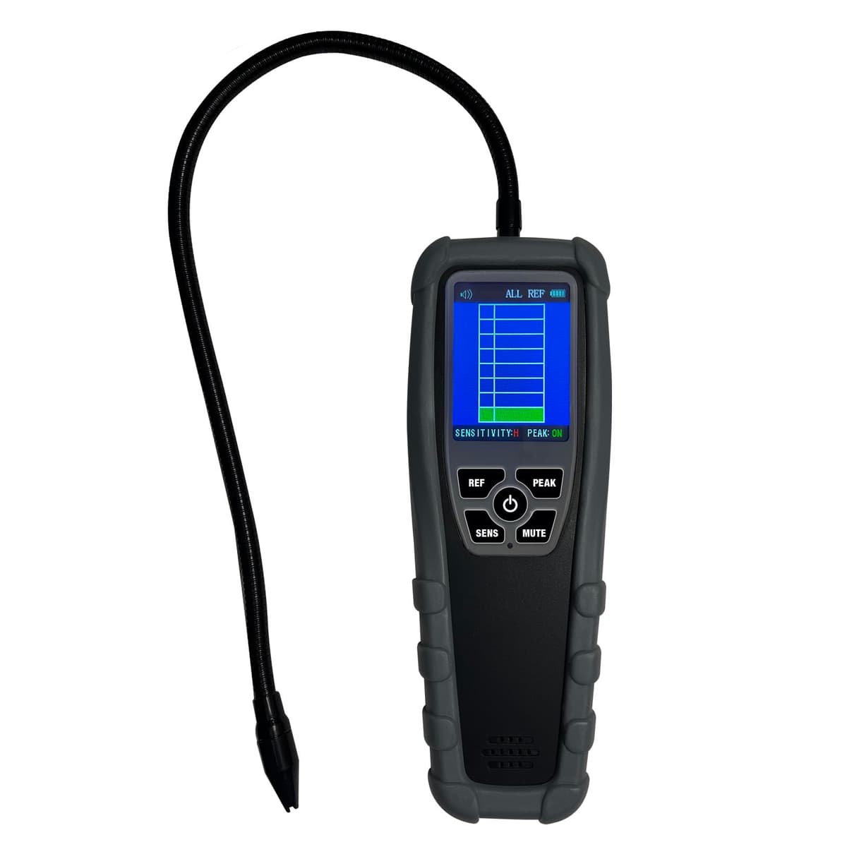 Mastercool 55600-A Black Series - Detector de fugas por infrarrojo para refrigerantes, sensor 10 años, pantalla TFT