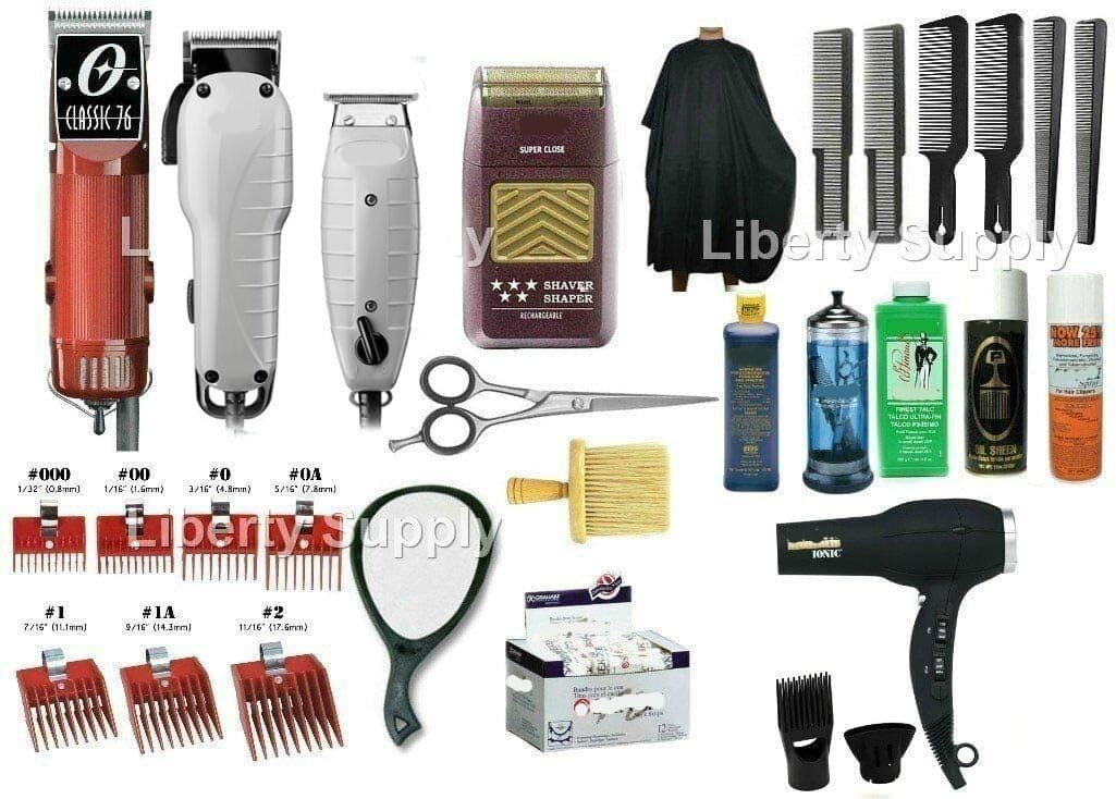 Liberty Supply Advanced Barber School Beauty School Cosmetology School Student KIT Practice Set