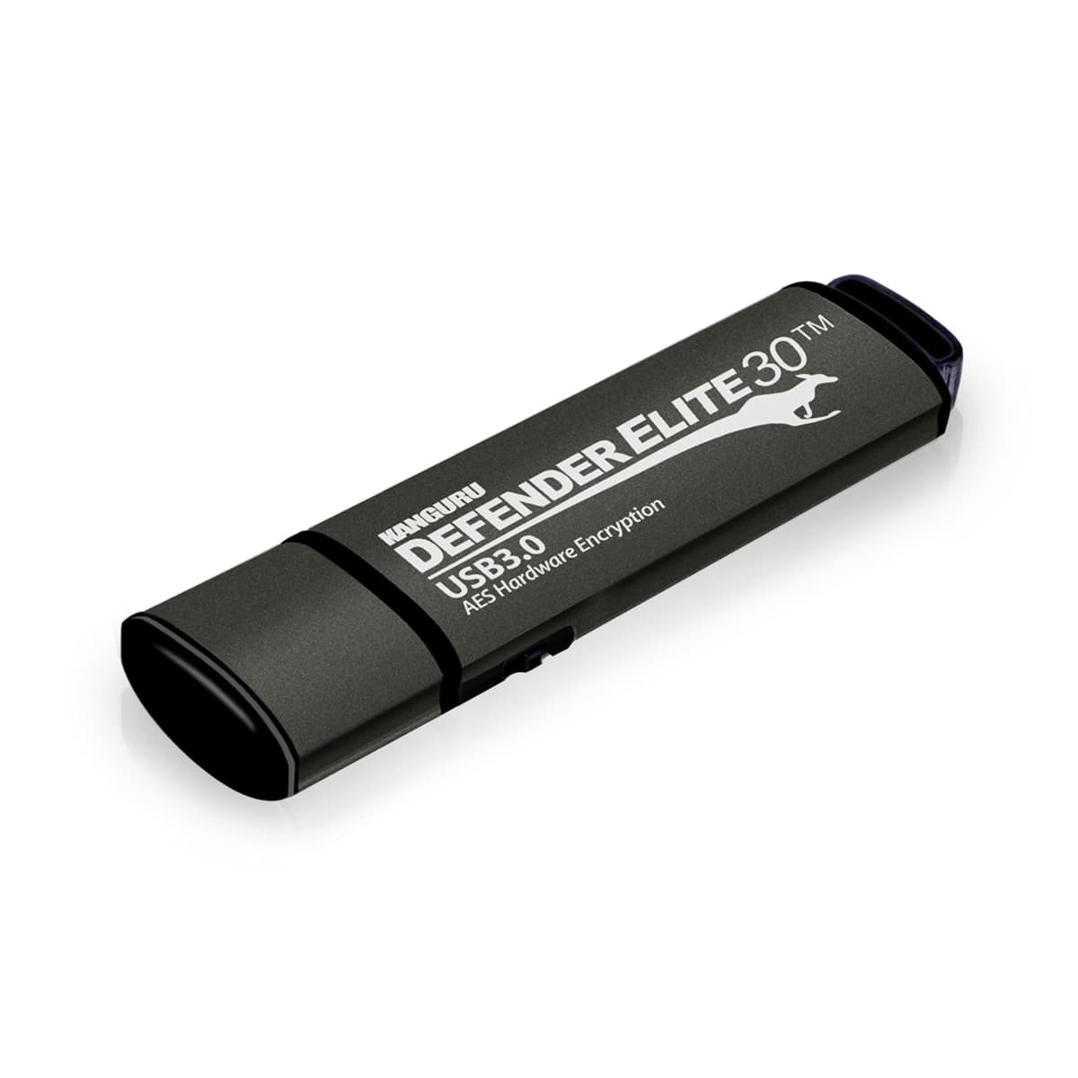 Kanguru Defender Elite30 - Unidad Flash con Cifrado por Hardware de 512 GB - Interruptor Físico de Protección contra Escritura - SuperSpeed USB 3.0 KDFE30-512G